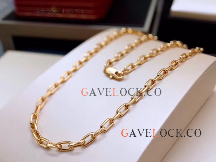 Best Quality Copy Cartier Necklace Yellow Gold Men Size